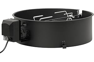 BBQ-TORO Set de brochettes pour Le Gril de la Bouilloire Weber et de Nombreux Autres modèles | rôtisserie, brochette rotative pour Le Gril à Charbon de Bois (47 cm)