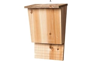 Chauve-Souris en Bois pour Extérieur - Boîte À Chauve-Souris Suspendue, Abri en Bois Naturel pour Chauve-Souris avec Toit, Chauve-Souris Box Maison Abri Nid Nichoir Nichoir, 24x8.3x9.3cm