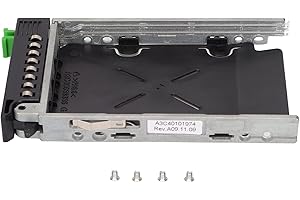 Heayzoki Festplatteneinschub, 2,5-Zoll-Silber-Schwarz-SAS-Sata-Festplatteneinschub-Caddy für Fujitsu für Primergy Rx600 Rx300 Rx90