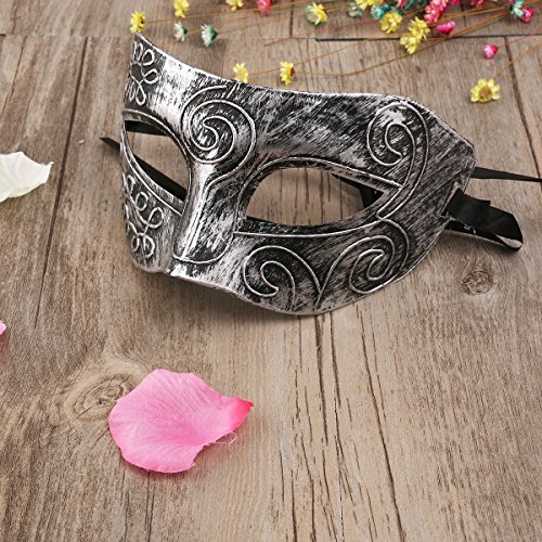 TINKSKY Maskerade Gesicht Maske Männer Roman für Kostüm Ball Halloween Silber - 3