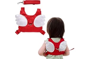XFentech 1.5m/ 59 pollici Zaino sicurezza cablaggio per Bambini, Guinzaglio Anti-perso per Bambini con Cinturino di Sicurezza, Viaggiare Helper per Bambina e Bambino, Rosso
