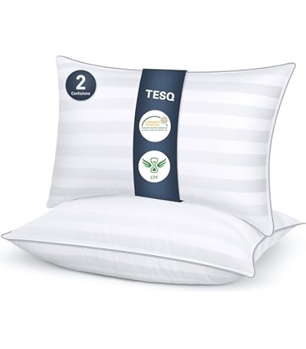 L'ANTICO ARCOLAIO - Coppia Cuscini Memory Foam Antiacaro Anallergico ( 40x70cm) Cuscini Letto Matrimoniale Per Dormire, Guanciale Letto Indeformabile Made In Italy (2, Fodera Aloe Vera, Altezza 11