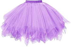 MMIHOIM Karneval tüllrock Damen Tutu Klassisch Rock, Tüllrock Unterrock Rock Tütü Rock Tutu Röcke 50er Vintage Ballet Elastisch Tanzrock Tanzkleid Ballkleid Tanzen