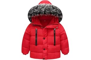 ACURYX Cappotto Piumino con Cappuccio da Bambino Giacca Trapuntata Ragazzo Parka Zip Up Impermeabile Invernale 6 Mesi-6 Anni