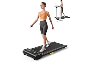 UREVO Tapis Roulant Elettrico Anti Choc,Tapis Roulant Salvaspazio 2 in 1 Walking Pad Display LED e Telecomando,2.25HP,1-6 km/h Tapis Roulant per Casa e Ufficio