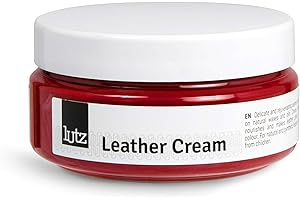 Lutz Leather Cream | Rejuvenating Leather Cream | Restore Leather Shoes, Bags, Jackets and More with Leather Cream in Many Colours 100ml (3.38 fl. Oz) | Made in Europe (112 - Red)