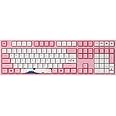 Akko World Tour Tokyo 108-Key R1 Wired Pink Mechanical Gaming Keyboard, Programmable with OEM Profiled PBT Dye-Sub Keycaps and N-Key Rollover, Mac/Win Compatible (Akko Cream Yellow Switch)