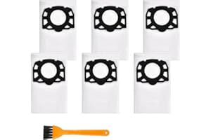 LTTORJF Lot de 6 sacs pour aspirateur Karcher KFI 357 compatibles avec WD3 WD2 Plus KWD1 KWD2 KWD3 MV3 WD3.200-WD3.800M SE4001 SE4002, remplace 2.863-314.0