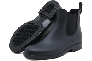 Yohoda Gummistiefel Damen Kurz Chelsea Boots Herren Wasserdicht Rutschfest Mode Regenstiefel Gr. 35-43