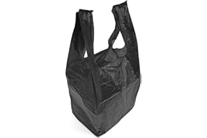 STERLING BARGAINS Diaper Disposal Bags for Adults, 10% Thick Odor Free, Hygienic Disposal Bags, Easy Tie Handles Diaper Bags, 8" x 13" x 18", Black, Pack of 300