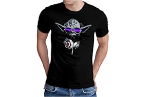 OM3® DJ YODA® T-Shirt | męski | Jedi Headphones Party Club Music tables | S - 4XL