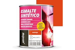 JOVIRA PINTURAS Esmalte Sintético Antioxidante. Esmalte directo sobre oxido. Para la protección y decoración de superficies de madera, hierro y acero. Brillante (750 Mililitros, Naranja)