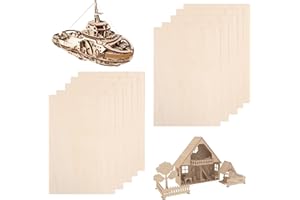 FINDIR 10 Pièces Contreplaqué Plaque de Tilleul Feuilles de Bois Plaque Bois Contreplaqué 300 x 200 x 2mm Contreplaqué non Fini pour Modèle Artisanal Avion Bateau Gravure Peinture ou Bricolage