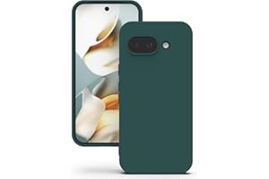 YATWIN Coque pour Google Pixel 9A, Housse en Silicone Doux avec Découpes Précises pour Caméra, Design Ultra Mince, Protection 360° à Bords Surélevés - Vert