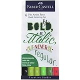 Faber-Castell Hand Lettering Pitt Artist Pen Set - Pack of 6 (Green)