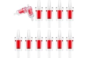 Andibro 10 szt. Zawór zwrotny do akwarium, akcesoria do pompy powietrza do akwarium, bez zwrotu, jednokierunkowy przewód do akwarium do przewodów lotniczych 3/16 cala, przezroczysty