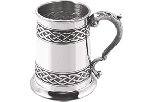 ENGLISH PEWTER COMPANY SHEFFIELD, ENGLAND English Pewter Company CEL621 Chope en étain Motif nœud celtique en relief 1 pinte