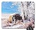 Produktbild hay bale left behind in winter Mouse Pad, Mousepad (Winter Mouse Pad)