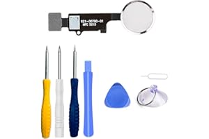 LTZGO Home Button für iPhone 7, 8,7 Plus,8 Plus Weiß Hauptknopf mit Flexkabel Taste inkl. Reparatur Tool Kit, Werkzeug Set für einfache Installation