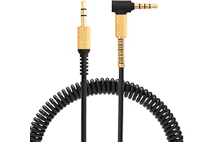 Yizhet Cavo Aux Audio Compatibile con Cuffie Marshall Major III Marshall Major II Major I Marshall Monitor 3,5mm Jack Cavo Audio Stereo di Ricambio con Telecomando & Microfono (1,2m, Nero)