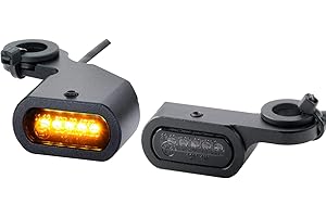 ToXx LED Motorrad Armaturen Lenkerarmaturen Blinker schwarz getönt universal e-geprüft vorn + hinten