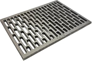 Fonderia Bongiovanni Grille en fonte | Grille pour cheminée | Poêle à granulés | Barbecue fond pour cendres | 30 x 40 x 1,2 cm