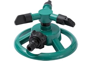 Vbvbip 360° Round Base Lawn Sprinkler - Adjustable Rotating Sprinkler for Yard, Garden Irrigation with Water-Efficient Spray Patterns