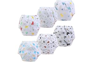 FedMois Pack de 6 Calzones de Entrenamiento Reutilizables para Bebés