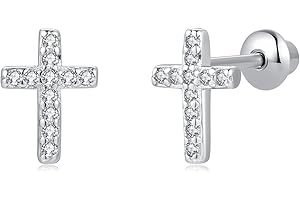 TIZU Mädchen Ohrringe 925 Sterling Silber Post Hypoallergene Schraubverschluss mit Sicherheit ohrstecker versch Ohrringe für Kinder Mädchen Damen Schmuck Geschenke