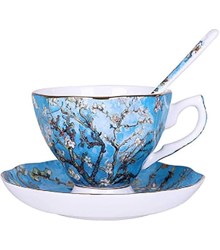 YBK Tech Porzellan-Kaffeetasse 473 Ml – Design „Sternennacht“ Von Van Gogh, Mit Geschenkbox