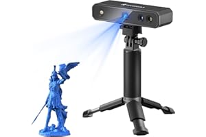 Revopoint Mini Scanner 3D pour imprimante 3D, Précision de 0.02 mm, Lumière Bleue des scanners 3D industriels avec Portable Table Tournante - Standard