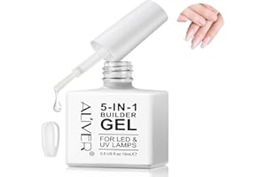 FIND BACK 5-in-1 Builder stärkendes Gel 15ml, Builder Gel für Nägel, Aufbaugel für Nägel, UV/LED-Nagellack für Nagelverlängerungen, Verlängerungen, Nagelkunst, Aufkleber, Aufbaugel FüR GelnäGel (Clear)