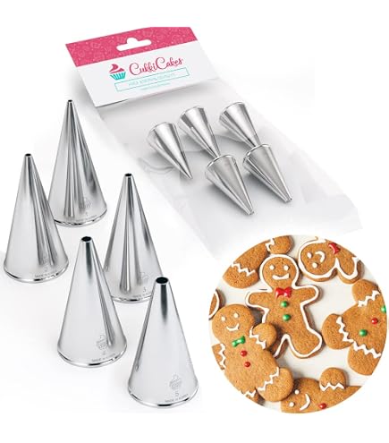 Set Beccucci Per Decorazione Biscotti Natale Wilton - 4 Punte In Acciaio (#005, #101, #012, #003) E 8 Sacchetti, Kit Completo