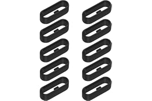 cobee correa de reloj, anillos de silicona para reloj, 10 piezas de correa de reloj de repuesto negra para reloj deportivo inteligente (0.787 in, negro)