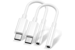 2Pack USB C till 3,5mm Jack Ljudadapter, Auxiliary Aux-kabel till USB C i-Phone-hörlursjackadapterkabel, Type C till 3,5mm Hona jackadapter för i-Phone 17/16/15-serien,iPad Pro/Air,Macbook,Samsung