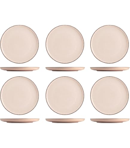 H&H Piatto Piano Indigo – 27 Cm, Stoneware Decorato Beige E Blu