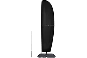 Dokon Parasol Covers Waterproof Cantilever Parasol Cover Heavy Duty Oxford Fabric Anti-UV Garden Banana Umbrella Covers Fit 3 to 4m Diameter Cantilever Umbrella, Brolly Cover with Rod (265x70/50cm)