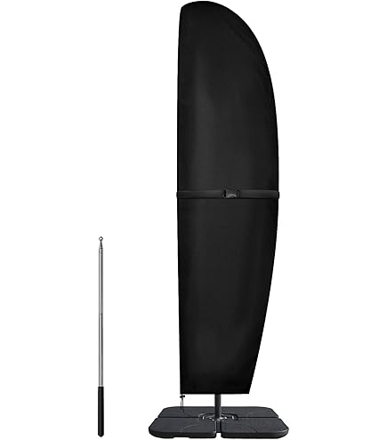Funshot Parasol Cover Waterproof, Large Cantilever With Zip For 2 To 4m Garden Outdoor Umbrella Heavy Duty 420d Oxford Fabric Umbrella Anti Uv~p135879965