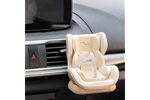 GENERIC Mini Doll Car Seat For 10-17cm Dolls Accessories, Cars Seat Air Vent Clip and Desktop Stand, Cute Auto Vent Seat Ornament for Collectors Ornaments (Yellow 1pcs)