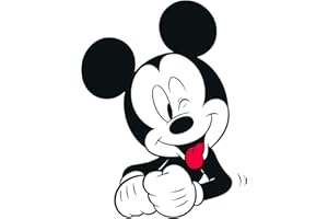 Komar Disney Wall Picture Mickey Mouse Funny Children's Room Baby Room Decoration Art Print Size 40 x 50 cm (Width x Height) Without Frame WB036-40 x 50 cm, Black, White