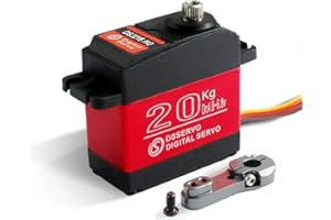 YUNIQUE GREEN-CLEAN-POWER - Servomoteur Numérique DS3218 PRO 6V 20KG | Contrôle Précis 180 Degrés | Étanche pour Robotique et Modélisme | Inclut Pignon 25T, Aluminium