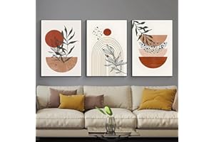 JNAOZI Lot de 3 images esthétiques de plante, décoration bohème, art abstrait, style bohème, sans cadre, 30 x 40 cm