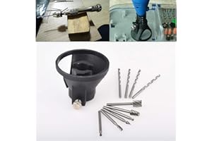HOHXEN Multipurpose Cutting Guide Kit Drill Dedicated Locator Positioner Rotary Tool Accessories for Dremel Tool & Electric Grinding with Carbide Burr HSS Router File Bits