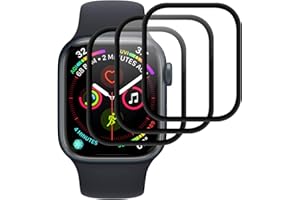 Joeyu (3 Stück) Panzer Schutz Glas für Apple watch Series 6/5/4/SE/SE2/SE3 44mm，Schutzfolie，9H Härte, Anti-Schock, Blasenfrei, Kratzfest, Fullscreen Panzerglas