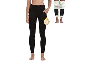 Merlvida Legging Polaire Femme Hiver Pantalon Thermique Chaud et Doux avec Toison Extensible Collant Polaire Taille Haute Épais en Laine de Leggings pour Femme Automne Hiver