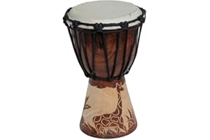 CIFFRE 30cm Profi Kinder Djembe Trommel Bongo Drum Afrika Giraffe Guter Klang Fair Trade