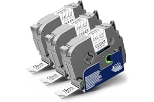 Labelwell Nastro Laminato Compatibile per Brother TZe-141 TZe141 TZ141 TZ-141 Nero su Transparent TZ Tape 18mm per Brother P-touch PT-D450VP PT-D400 PT-P700 PT-P710BT PT-E500VP PT-P900W 1830 PT-P750W