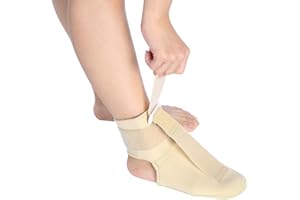 TMISHION Ankle Joint Support Adjustable Foot Drop Orthotics Brace Foot Breathable Non-slip Adjustable Compression Socks Foot Support Sleeve Stabilizer Wrap for Pain Relief Splint(S)