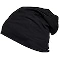 Gajraj Cotton Slouchy Beanie and Skull Cap for Summer, Winter, Autumn and Spring Season (Black, Free Size) , Unisex , Pack of 1