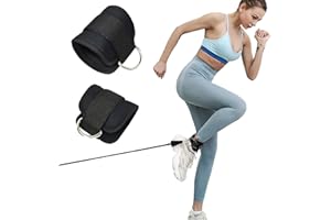 Sangle Cheville Musculation Poulie, Sangle de Cheville Réglable Gymnastique, Machine à Sangle de Cheville Rembourrée, Ankle Straps (2 pièce), Poignets de Cheville Premium, Sangles de Cheville
